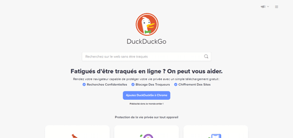 moteur de recherche DuckDuckGo